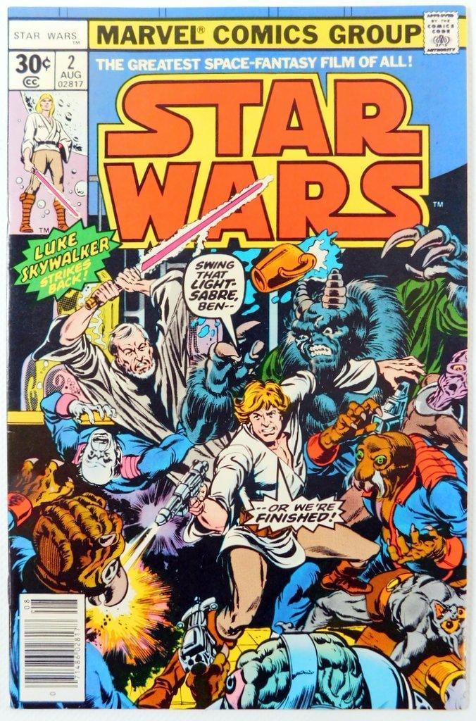 Marvel Comics Star Wars #2 August 1977 Featuring Luke Skywalker: Marvel Star Wars #2 comic book from August 1977, priced at 30 cents, part of the Star Wars comic series Features an advertisement for Spalding on the back cover Released on August 10, 1977, is one of 
