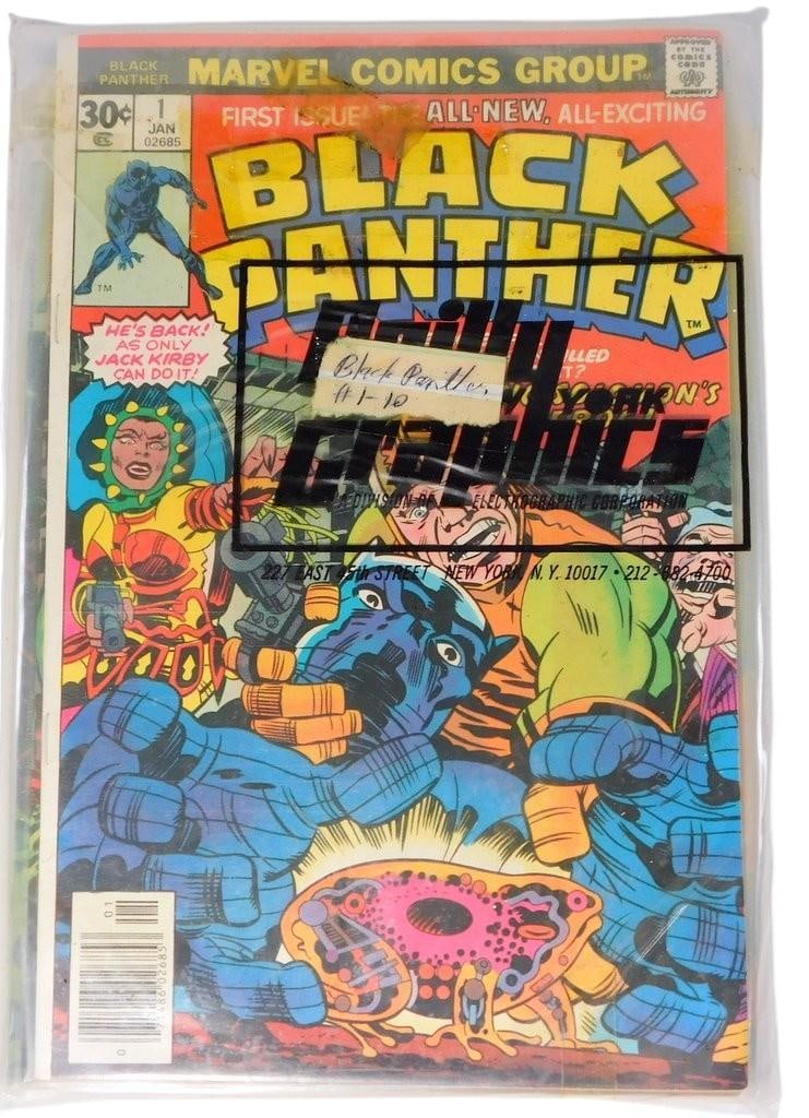 Marvel Black Panther #1-#10 Comic Boos Issues, January 1977: Marvel Black Panther #1, January 1977 All 10 issues still together in plastic and labeled as shown from 1977 The premiere issue of the character's first solo ongoing series. The comic was written and