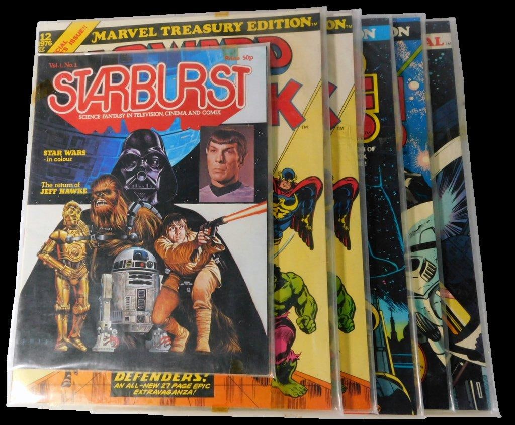 (Lot of 6) Oversized Comic Books and Sci-fi Magazines From the Late 1970's - 6