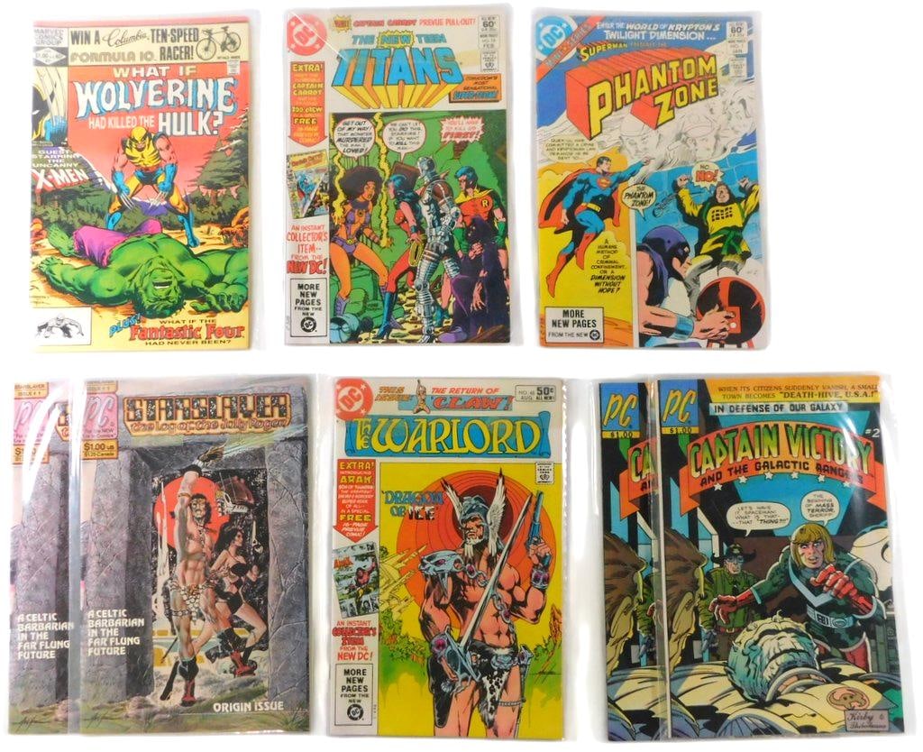 Captain Victory #2, TeenTitans #16, Phantom Zone#1, Warlord#48, StarSlayer#1, What If...#31- Sealed - 4