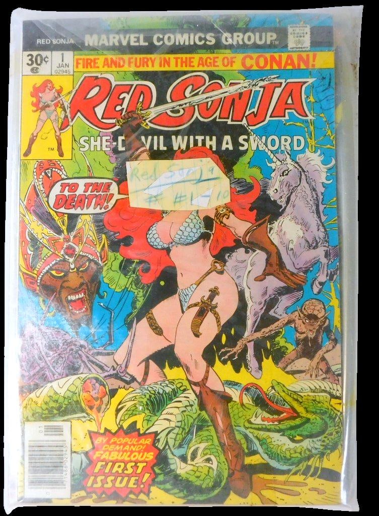 Red Sonja Issues #1-#10, Published by Marvel Comics Group in January 1977, (10 Issues): Red Sonja #1-#10, published by Marvel Comics Group in January 1977 This issue marks the very first solo title series dedicated entirely to Red Sonja, following her breakout success in the Conan the
