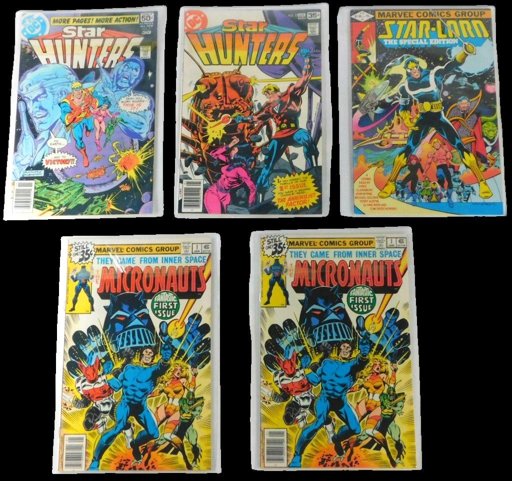 Star Hunters (DC) #1 & #2, and 2 Copies of Micronauts (Marvel) #1, (5 Issues) (1 of 2)