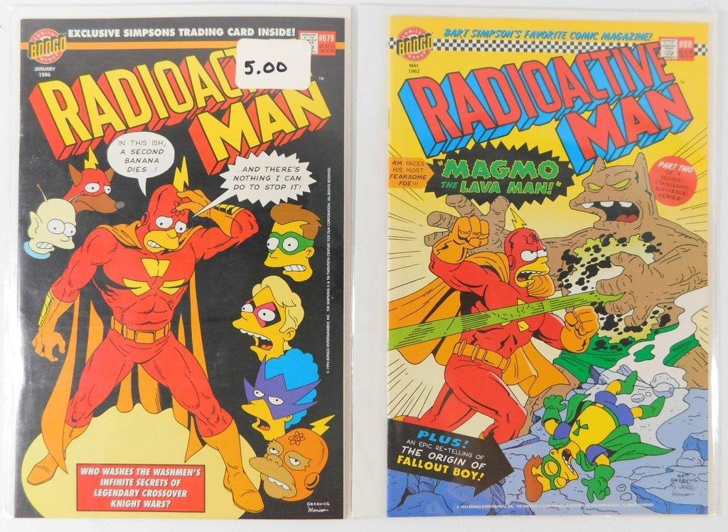 (Lot of 4) Radioactive Man and Simpsons Comics by Bongo Comics - 2