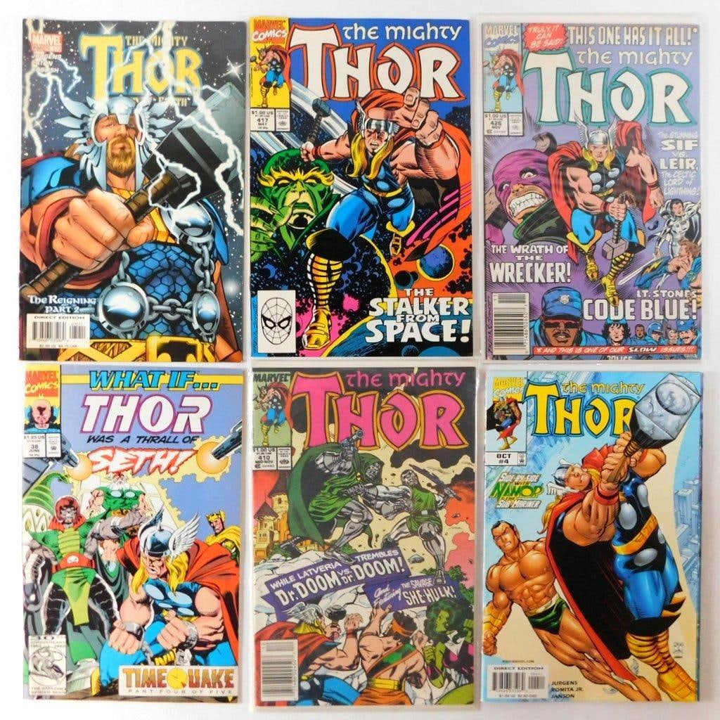(Lot of 6) The Mighty Thor and What If...? Marvel Comics Issues: (Lot of 6) Marvel Comics issues: The Mighty Thor #4 (October 1998) featuring Thor and Namor, cover by John Romita Jr. and Klaus Janson; The Mighty Thor #426 (November 1990) showcasing Thor