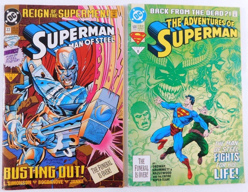 (Lot of 10) Superman Comic Books (6 from 1993) (4 from 2013-2017) - 6
