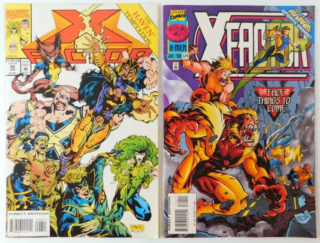 (LOT OF 6) X-FORCE #1 and #40, and X-FACTOR #132, #99, #98, #124 (1991-1997) - 6