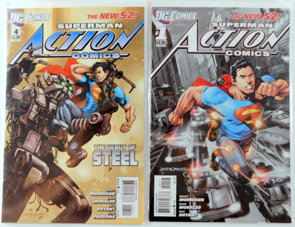 (Lot of 4) DC Comics Action Comics #1-4 (2011-2012) Featuring Superman - 3