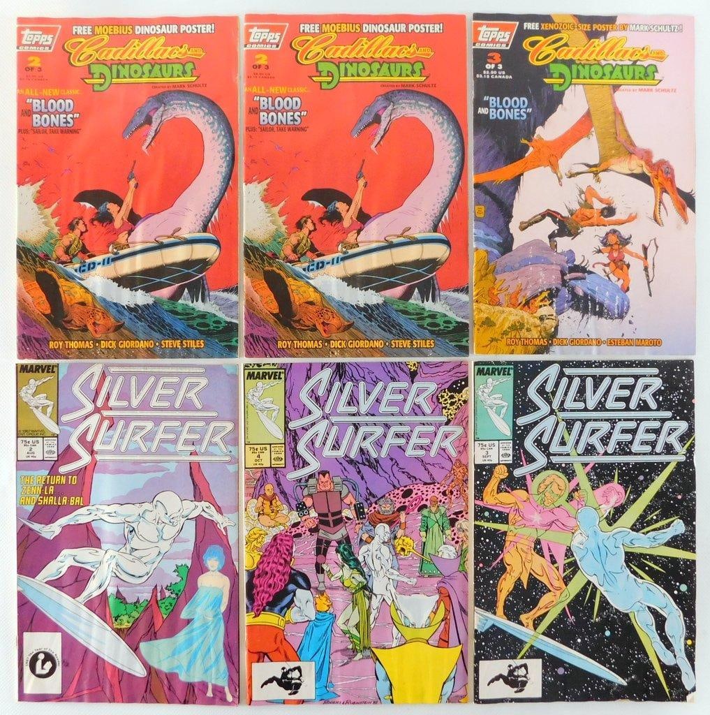 (Lot of 6) Silver Surfer (1987) and Cadillacs & Dinosaurs Comics (1994) (1 of 5)