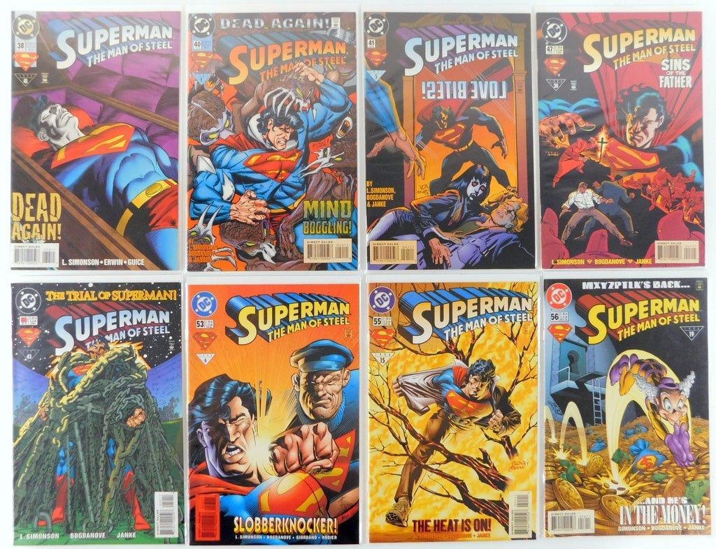 (Lot of 8) Superman: The Man of Steel Comic Lot Issues #38, #40, #41, #47, #50, #53, #55, #56 (19... (1 of 5)