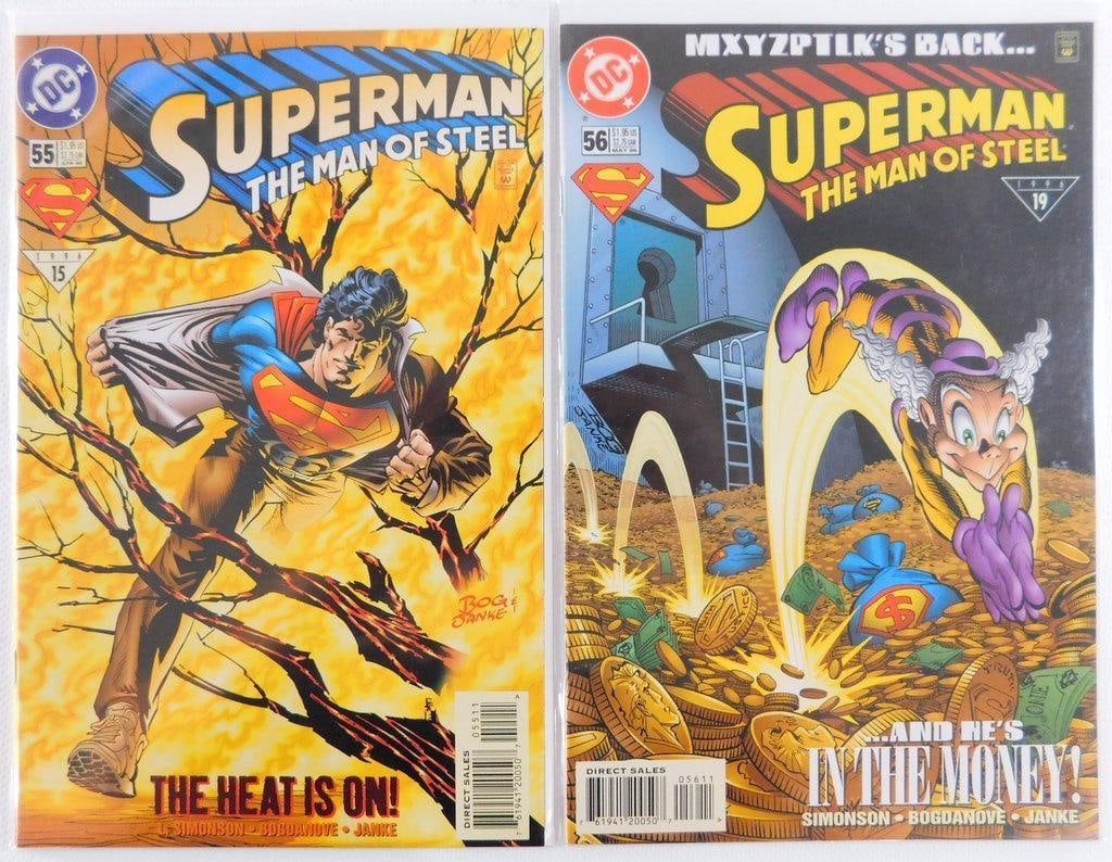 (Lot of 8) Superman: The Man of Steel Comic Lot Issues #38, #40, #41, #47, #50, #53, #55, #56 (19... - 5