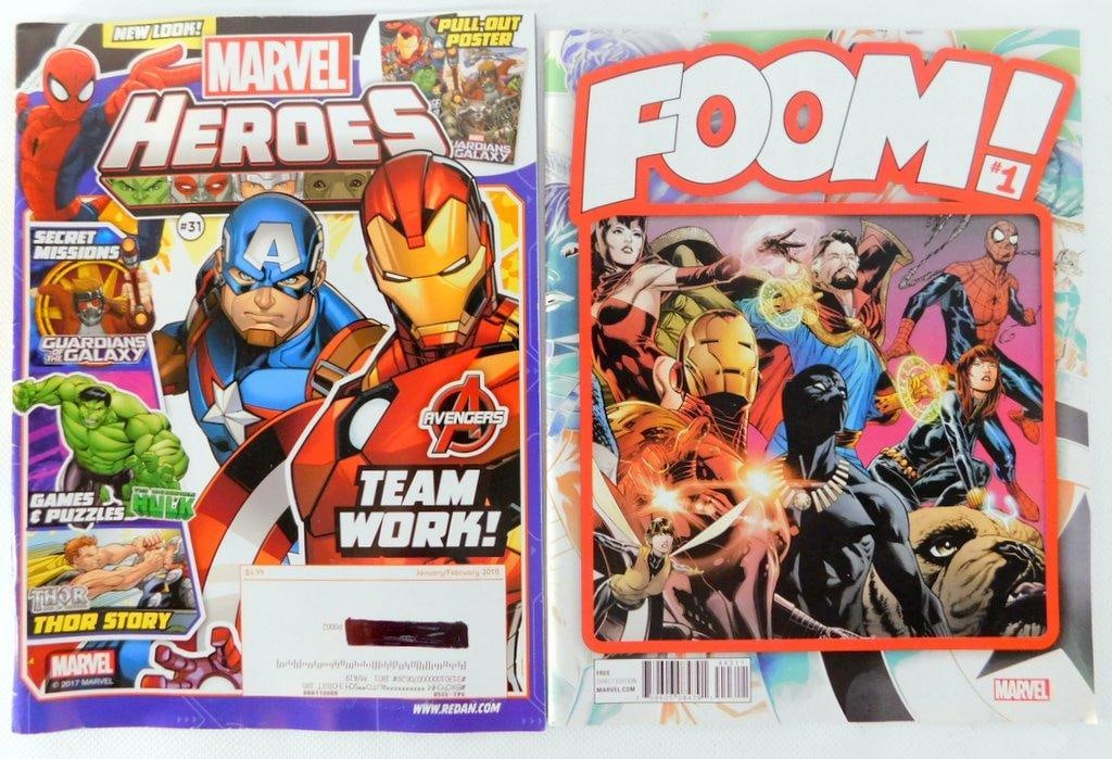 (Lot of 2) Marvel and Superman Magazine Featuring FOOM! #1 & Entertainment Weekly - 2