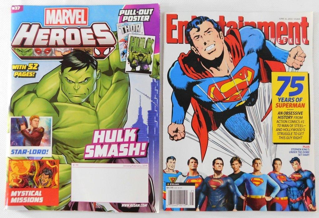 (Lot of 2) Marvel and Superman Magazine Featuring FOOM! #1 & Entertainment Weekly - 3