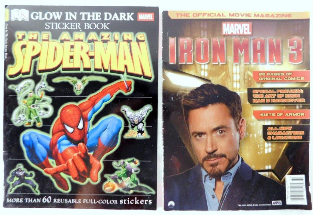 Five Marvel and DC Books, Magazines, and Activity Books - 2