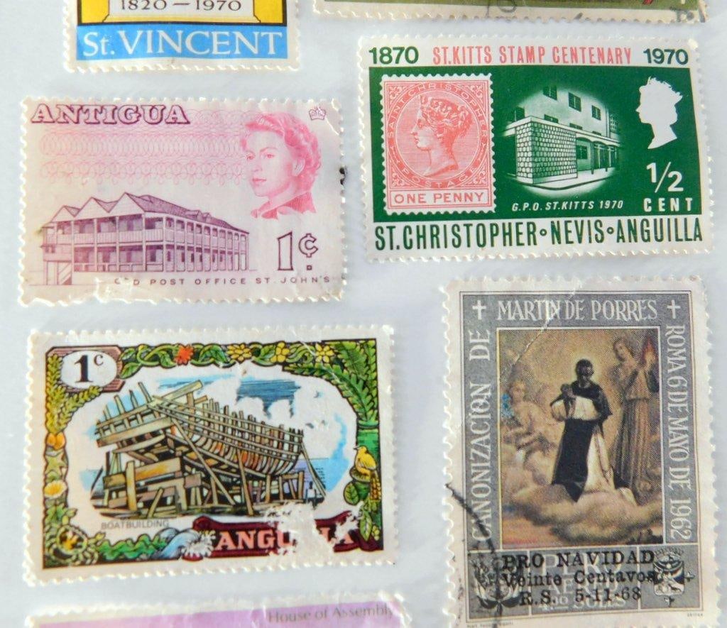 (Lot of 7) Vintage Caribbean and Latin American Postage Stamps - 3
