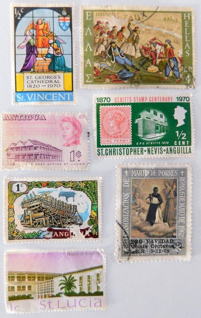 (Lot of 7) Vintage Caribbean and Latin American Postage Stamps - 5