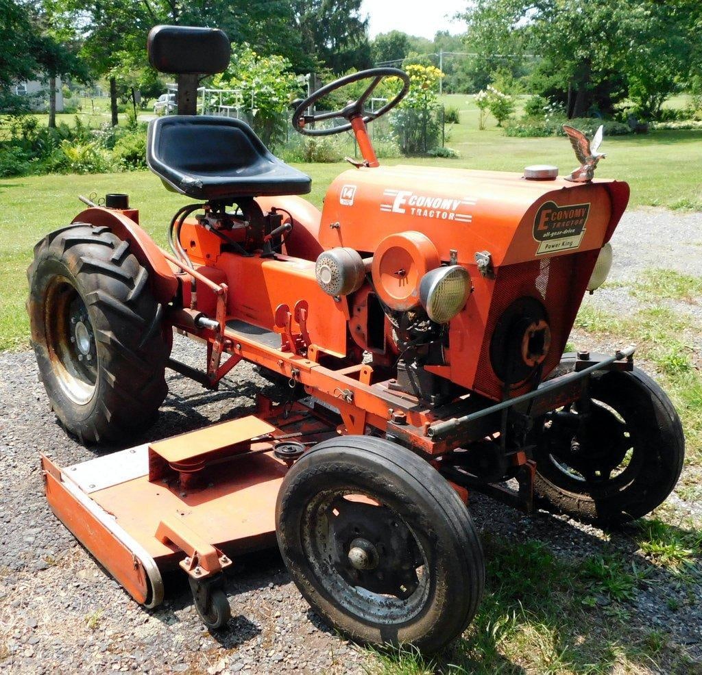 Economy Tractor Power King 14HP w/ Mower, Cab, Plow, Chains, and Sickle Bar - 5