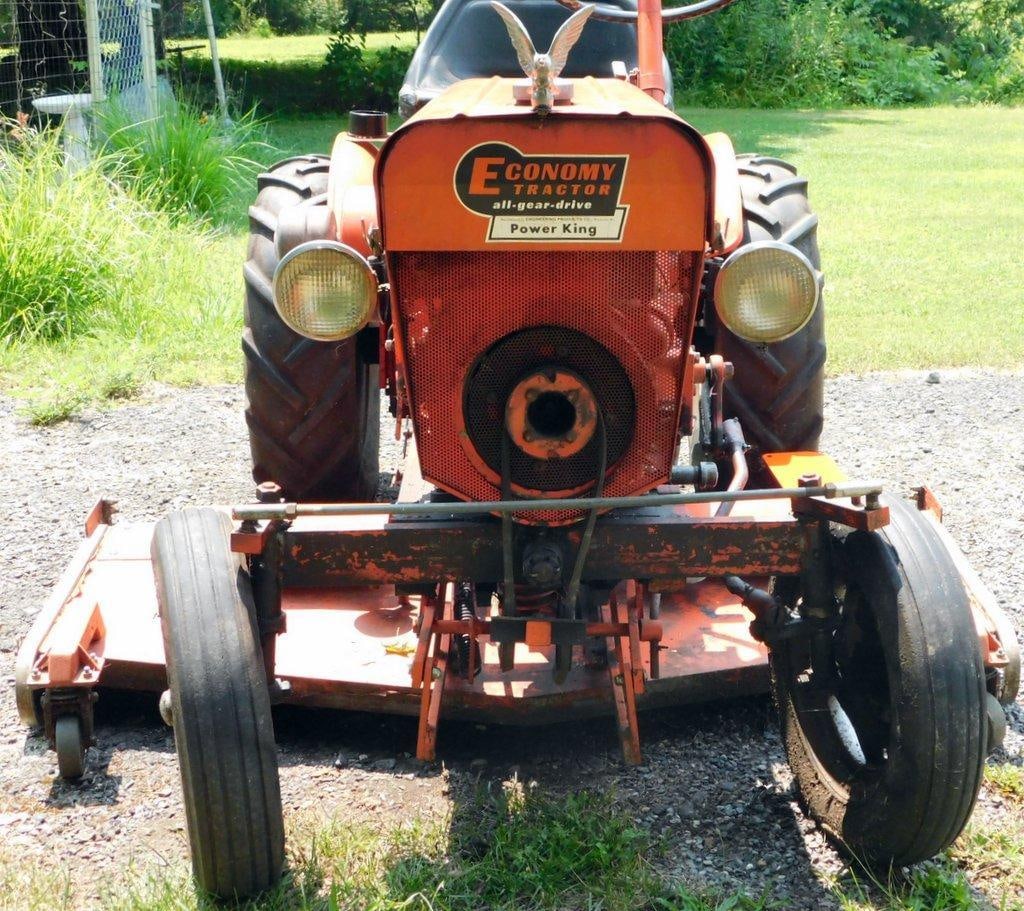 Economy Tractor Power King 14HP w/ Mower, Cab, Plow, Chains, and Sickle Bar - 6