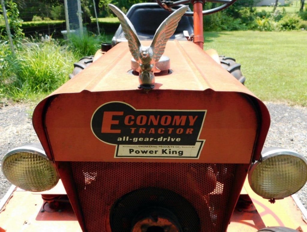 Economy Tractor Power King 14HP w/ Mower, Cab, Plow, Chains, and Sickle Bar - 7