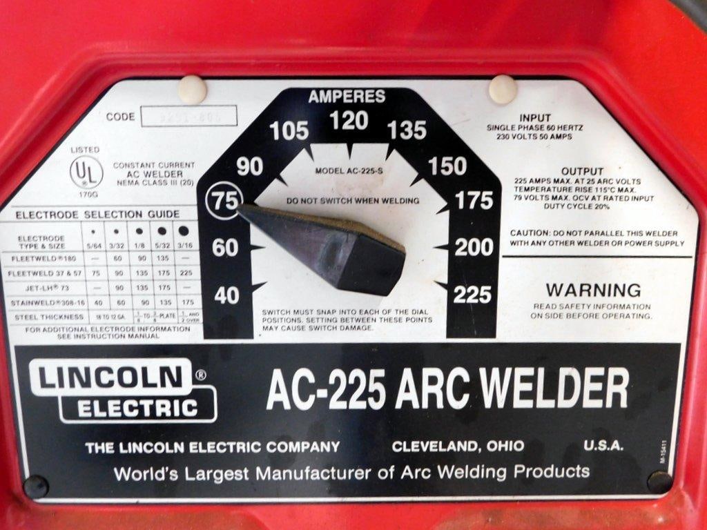 Lincoln Electric AC-225 Arc Welder w/ Welding Rods - 2