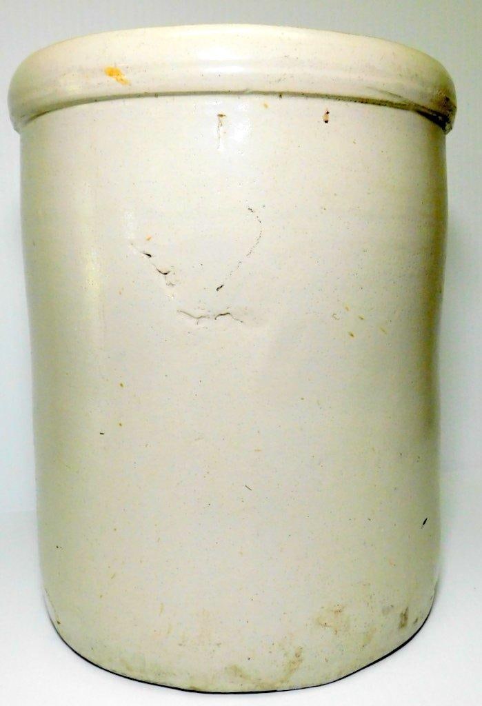 Antique Stoneware Crock w/ Crown 8 Gallon Mark, Robinson Ransbottom Pottery Company - 3