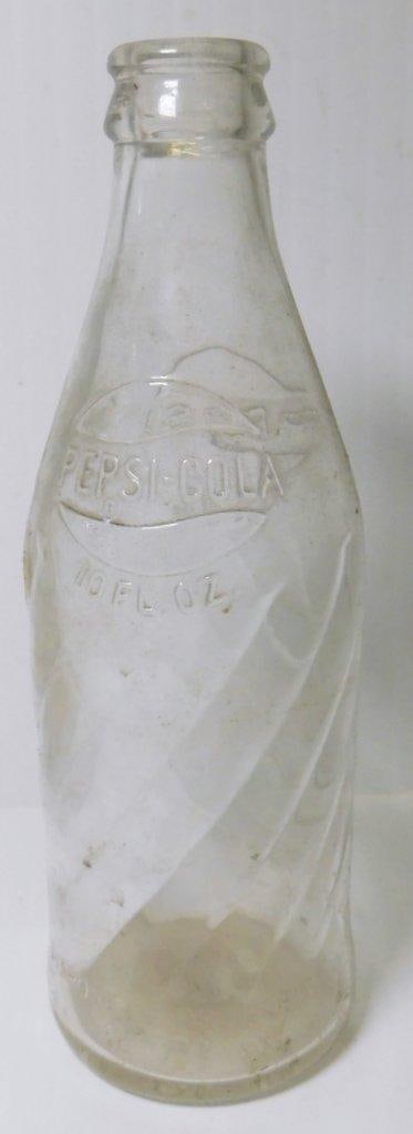 Older Glass Bottles Including Motor Oil w/ Metal Spout, Milk Bottle, and Pepsi Bottle - 6