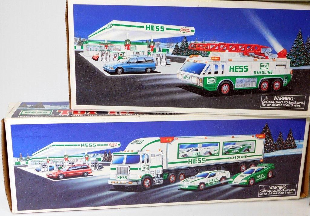 Five Hess Toy Trucks and Patrol Car in Original Boxes - 4