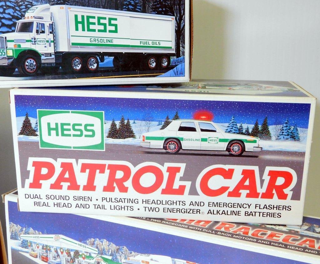 Five Hess Toy Trucks and Patrol Car in Original Boxes - 5