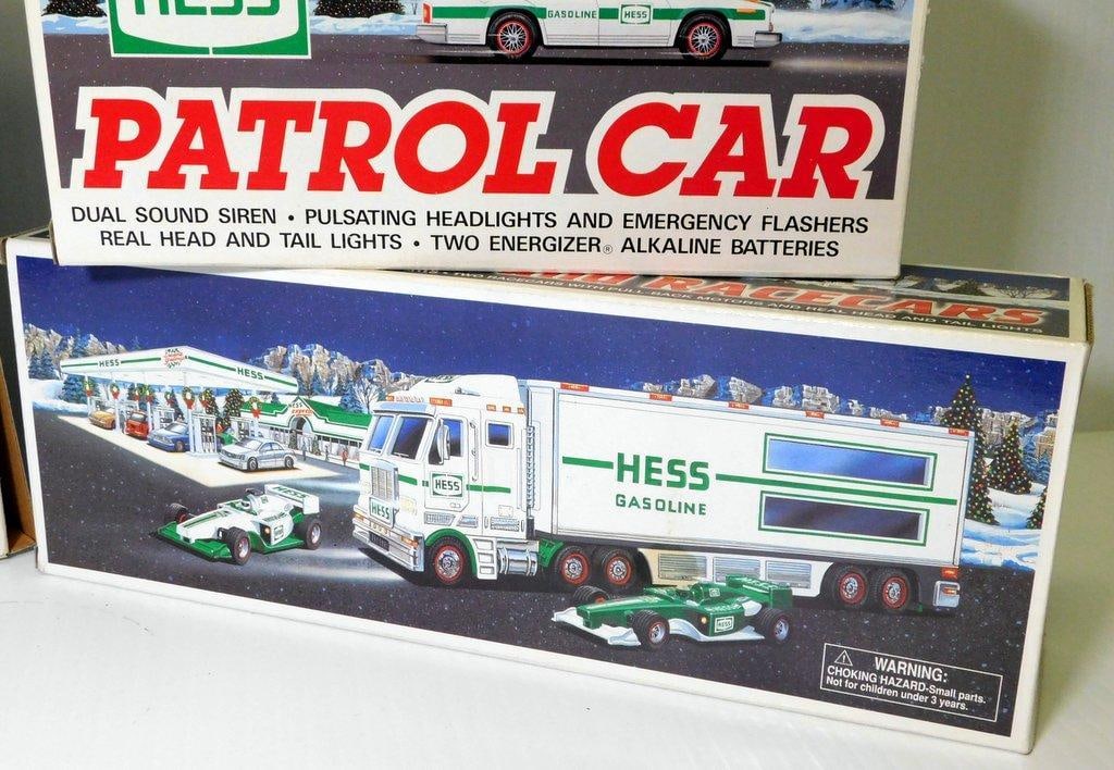 Five Hess Toy Trucks and Patrol Car in Original Boxes - 6