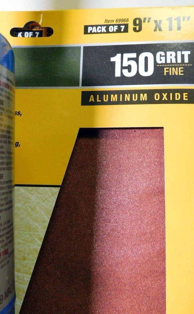 Workshop Tools and Supplies Including Sandpaper, Propane Canister, and Toolbox - 3