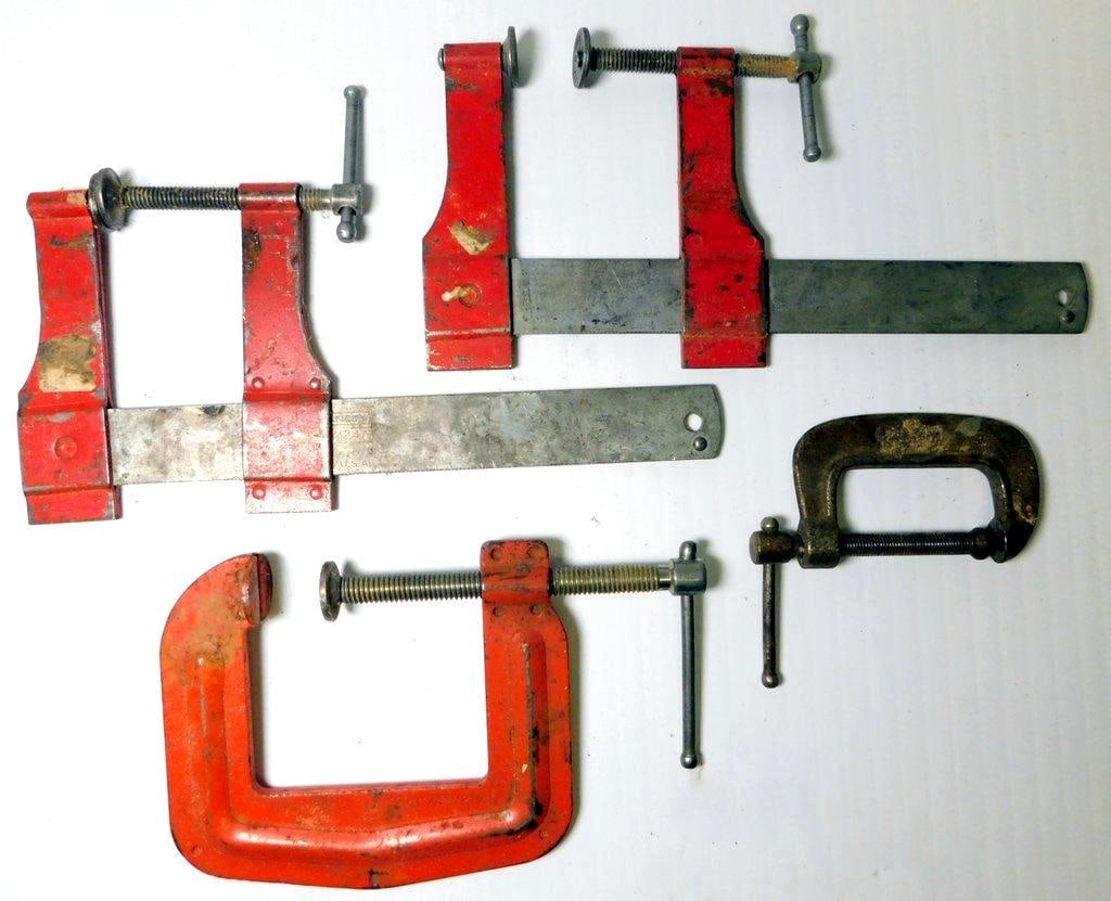Metalworking and Woodworking Tools with Clamps and Drill Bits - 7
