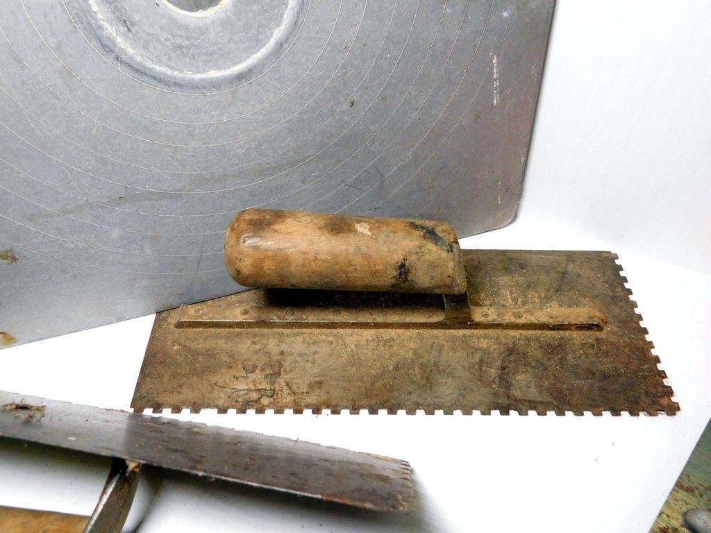 Masonry Hawk, Trowels, Including Roberts Notched Trowel - 4