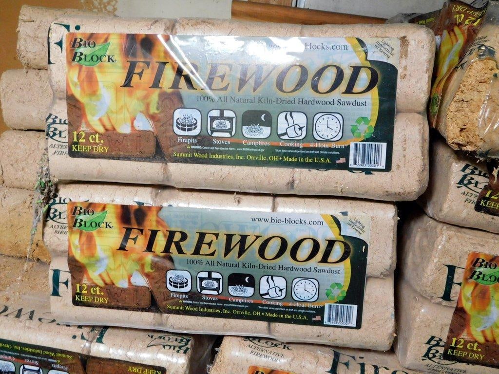 Bio Block Firewood Made from Kiln-Dried Hardwood Sawdust, Lot of Bundles - 2