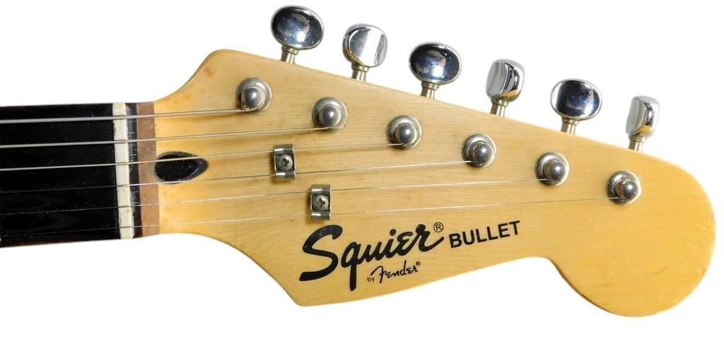 Squier by Fender Bullet Strat Electric Guitar in Black w/ Gig Bag - 7