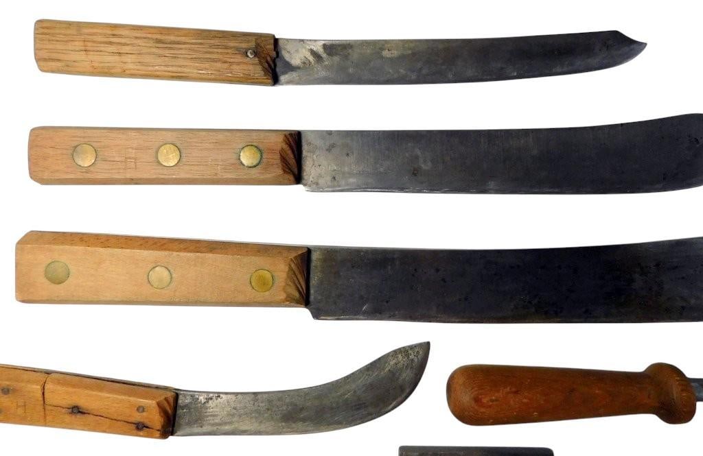 Vintage Knives, Sharpening Steel, and Whetstone by J. Wilson and Others - 2