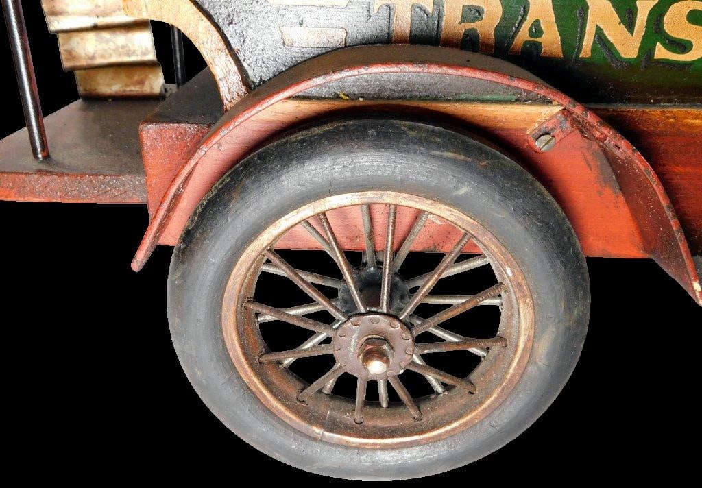 Large Wood and Metal Double-Decker City Transport Bus Store Display - 16