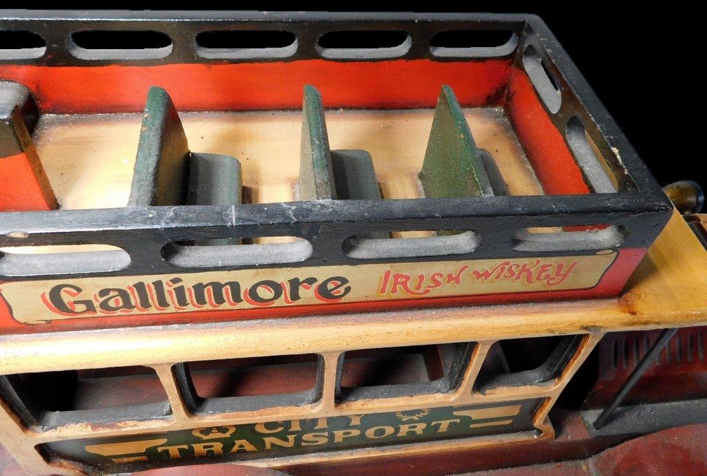 Large Wood and Metal Double-Decker City Transport Bus Store Display - 18
