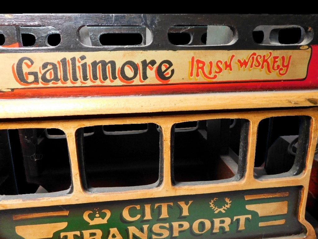 Large Wood and Metal Double-Decker City Transport Bus Store Display - 19
