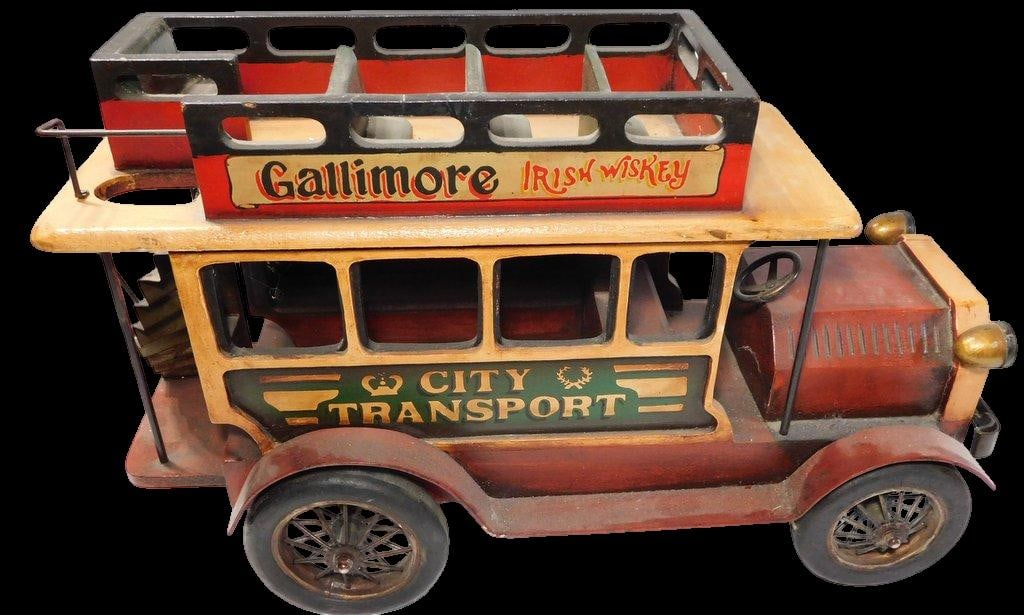 Large Wood and Metal Double-Decker City Transport Bus Store Display (1 of 20)