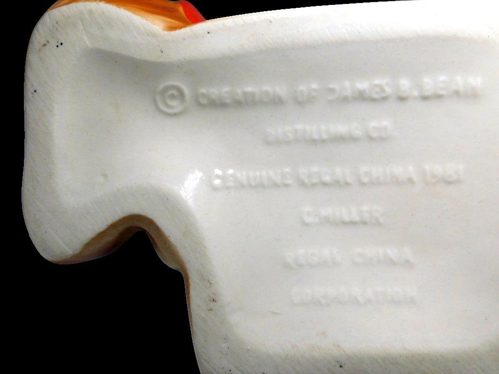 1981 IAJBBSC Annual Convention Ceramic Fox and Dice Figurine Straw Holder - 9