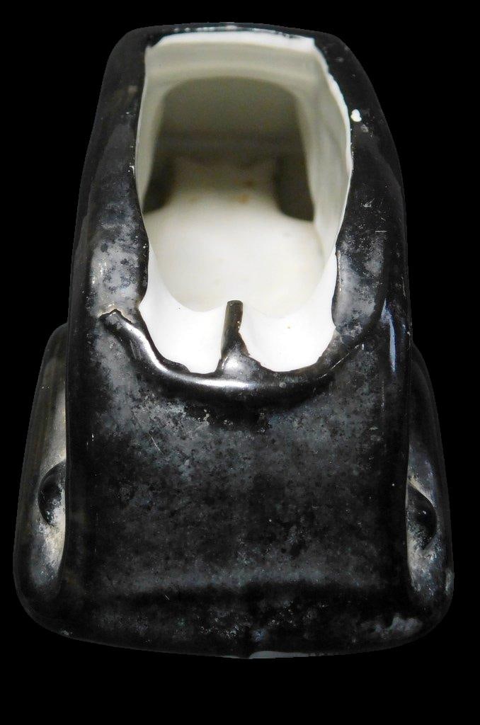Made in Japan Ceramic Black-and-White Car Figurine Ashtray - 3