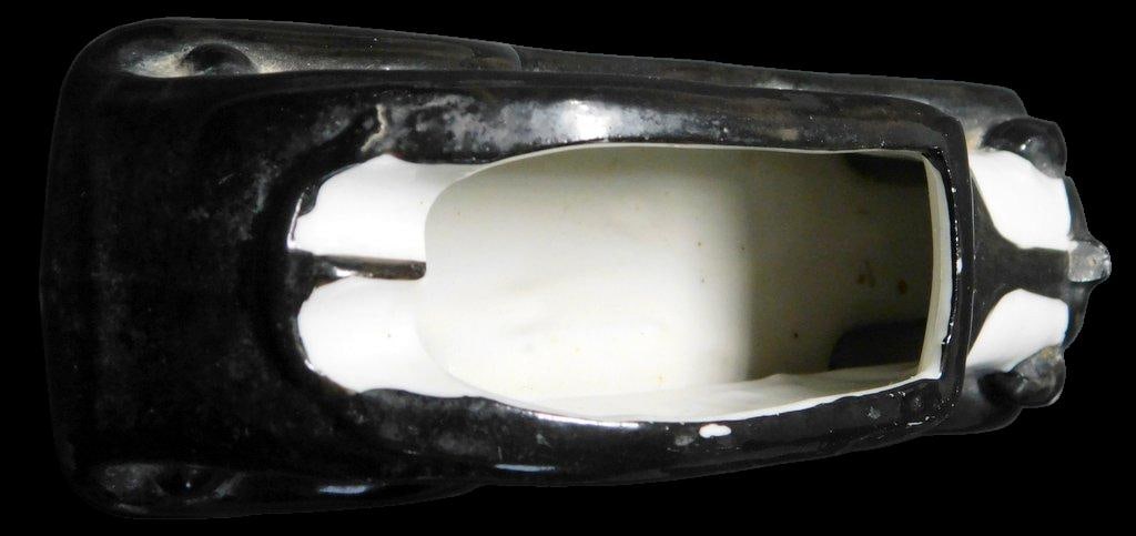 Made in Japan Ceramic Black-and-White Car Figurine Ashtray - 4