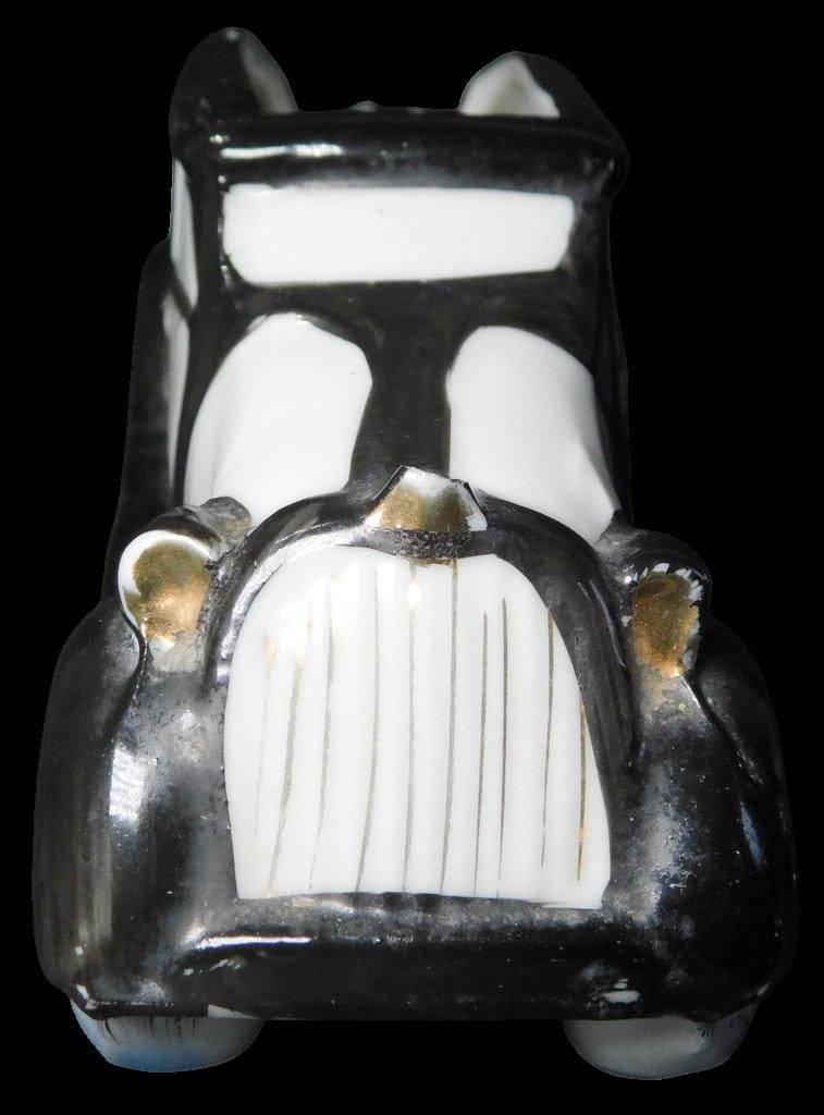 Made in Japan Ceramic Black-and-White Car Figurine Ashtray - 6
