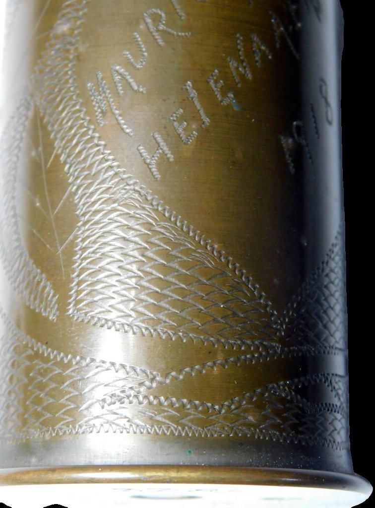 World War I Trench Art Brass Shell Case, 1918 - 6