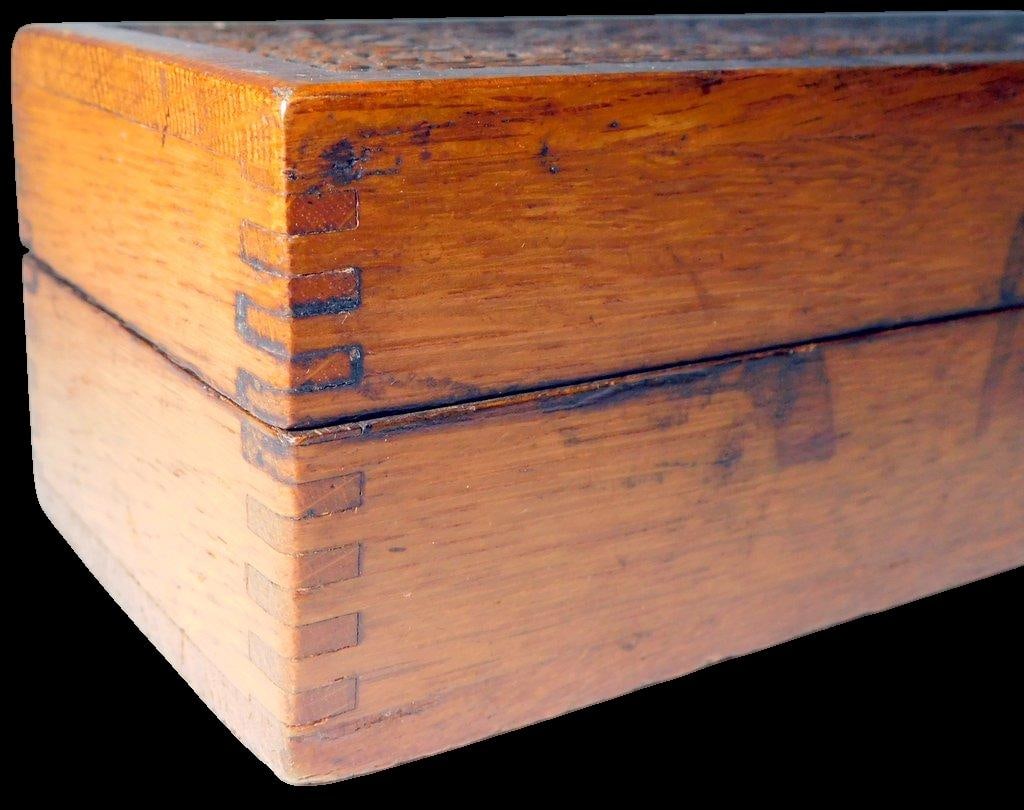Wheeler & Wilson Manufacturing Co. Antique, Hand-Carved Wooden Accessory Box - 5