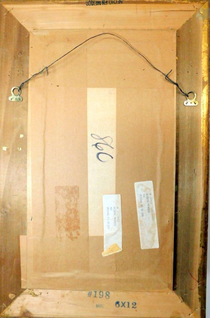 Pair of Framed Oil Paintings on Cork, "Oriental Princess" by Mok - 8