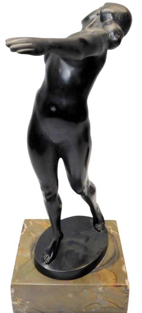 Bronze Nude Female Sculptures on Marble Bases - 10