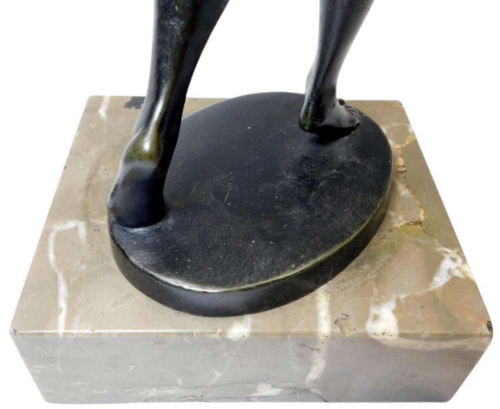 Bronze Nude Female Sculptures on Marble Bases - 12