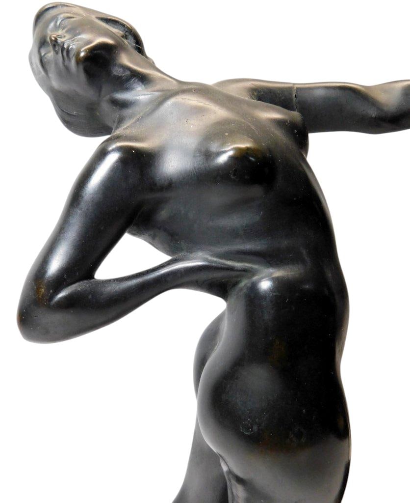 Bronze Nude Female Sculptures on Marble Bases - 5