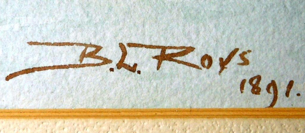 B.L. Roys 1891 Watercolor Landscape Painting, Listed Artist - 3