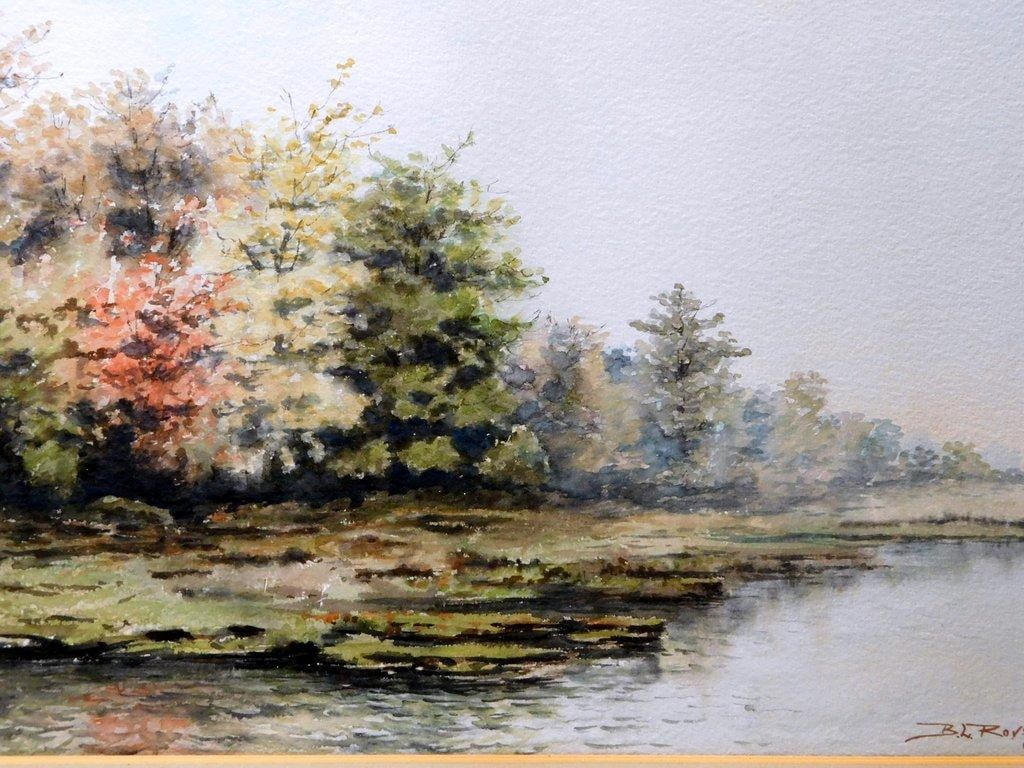 B.L. Roys 1891 Watercolor Landscape Painting, Listed Artist - 8